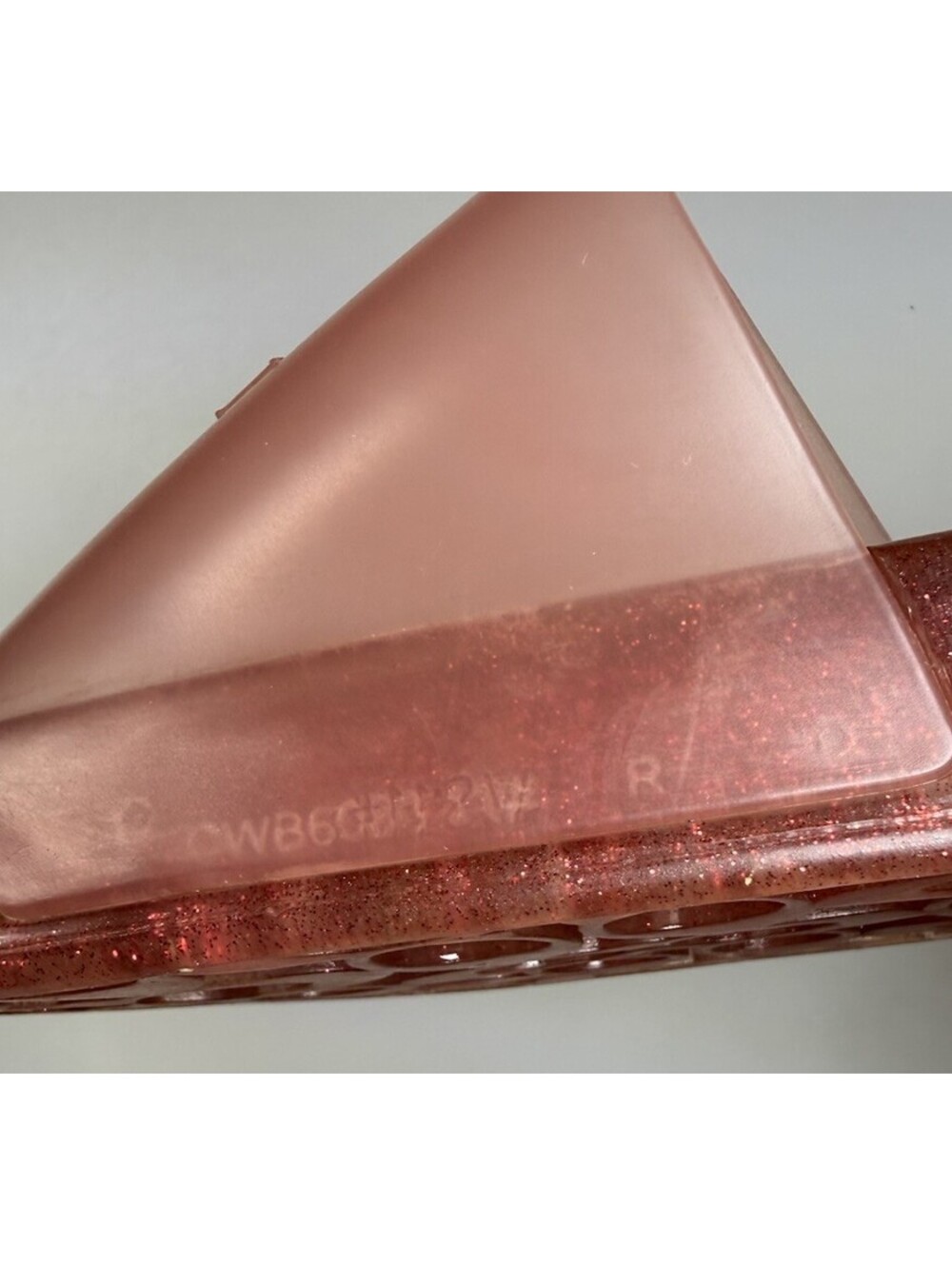 Coach Ulyssa Jelly Slides Pink Red Glitter Signature C Women’s Sandals - Picture 8 of 9
